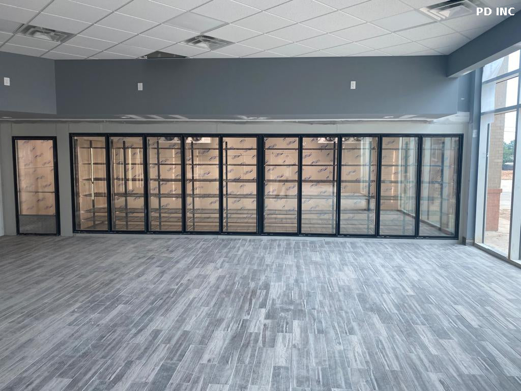 Walk in Cooler  Display Doors 24" x 75" with Shelves