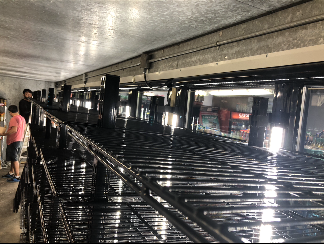 Walk in Cooler Heated Glass Door and shelving, PCD-01