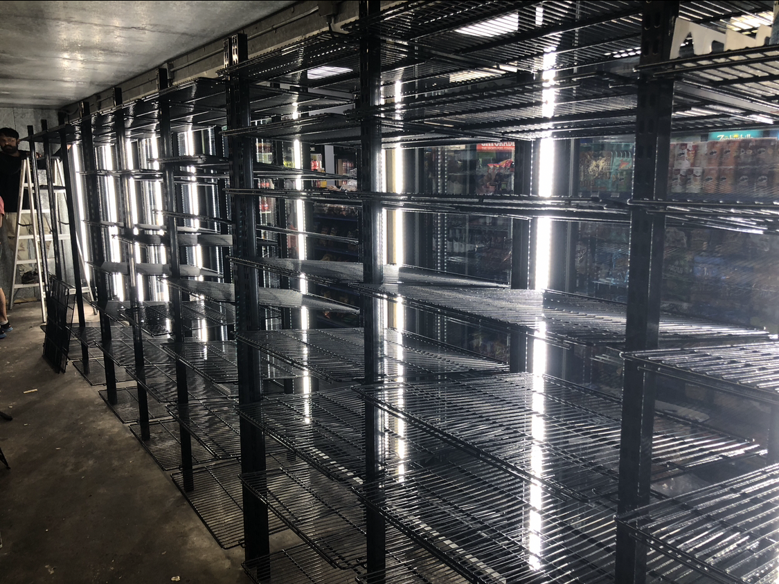 Walk in Cooler Heated Glass Door and shelving, PCD-01